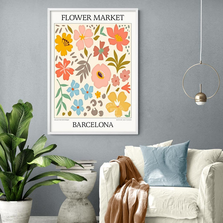 Flower Market | Barcelona Or Personalise It! Print Art