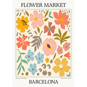 Flower Market | Barcelona Or Personalise It! A4 210 X 297Mm 8.3 11.7 Inches / Unframed Print Art