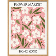 Flower Market | Hong Kong Or Personalise It! A4 210 X 297Mm 8.3 11.7 Inches / Framed Print: Natural