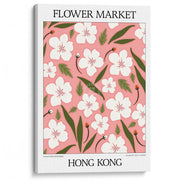 Flower Market | Hong Kong Or Personalise It! A4 210 X 297Mm 8.3 11.7 Inches / Stretched Canvas Print
