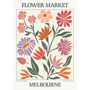 Flower Market | Melbourne Or Personalise It! A4 210 X 297Mm 8.3 11.7 Inches / Unframed Print Art