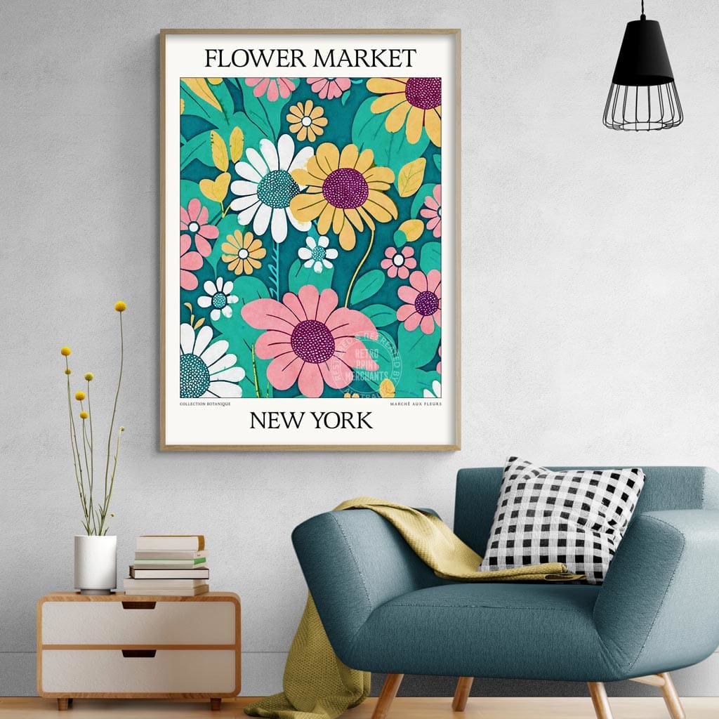 Flower Market | New York Or Personalise It! Print Art