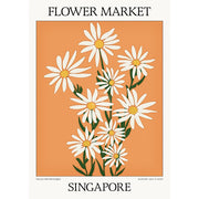 Flower Market | Singapore Or Personalise It! A4 210 X 297Mm 8.3 11.7 Inches / Unframed Print Art
