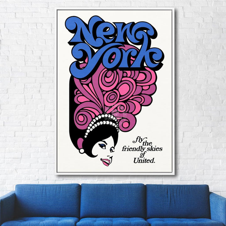 Fly To New York | Usa Print Art