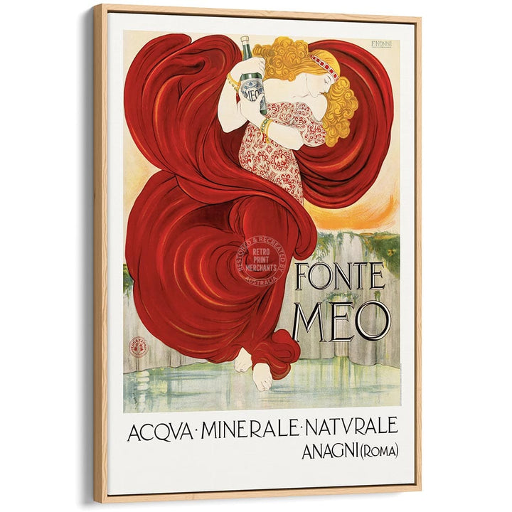 Fonte Meo | France A3 297 X 420Mm 11.7 16.5 Inches / Canvas Floating Frame: Natural Oak Timber