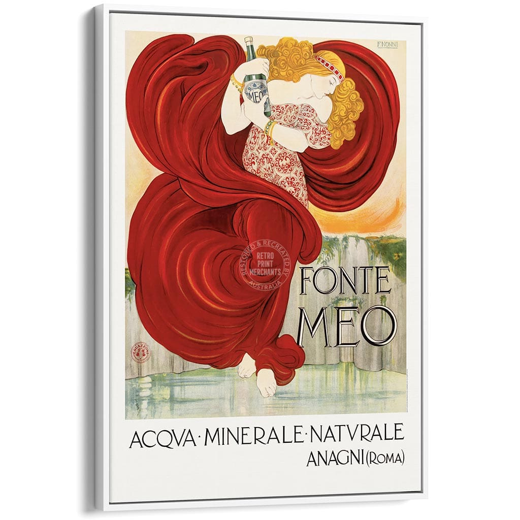 Fonte Meo | France A3 297 X 420Mm 11.7 16.5 Inches / Canvas Floating Frame: White Timber Print Art