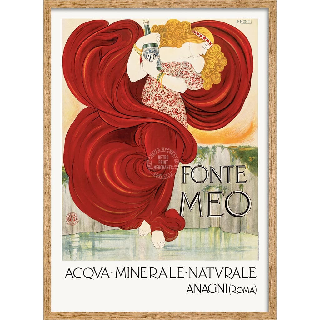 Fonte Meo | France A3 297 X 420Mm 11.7 16.5 Inches / Framed Print: Natural Oak Timber Print Art