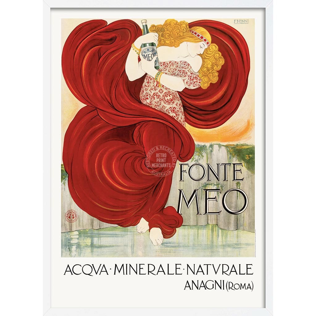 Fonte Meo | France A3 297 X 420Mm 11.7 16.5 Inches / Framed Print: White Timber Print Art