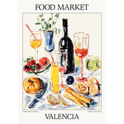 Food Market | Valencia Or Personalise It! A4 210 X 297Mm 8.3 11.7 Inches / Unframed Print Art
