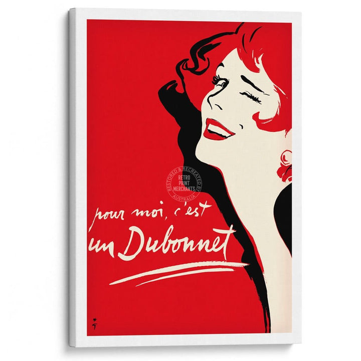 For Me Its A Dubonnet | France A3 297 X 420Mm 11.7 16.5 Inches / Stretched Canvas Print Art