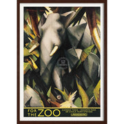 For The Zoo London Underground | United Kingdom 422Mm X 295Mm 16.6 11.6 A3 / Dark Oak Print Art