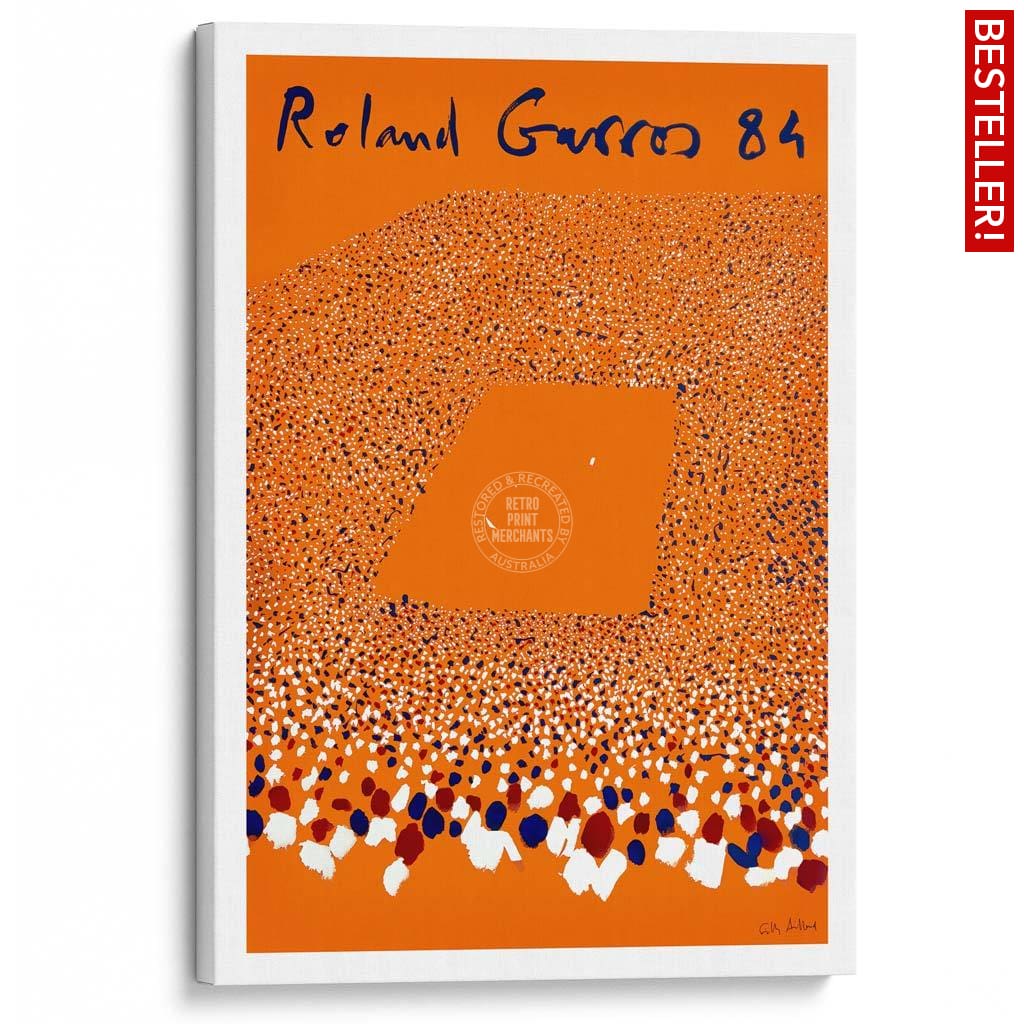 French Open Tennis 1984 | France A3 297 X 420Mm 11.7 16.5 Inches / Stretched Canvas Print Art