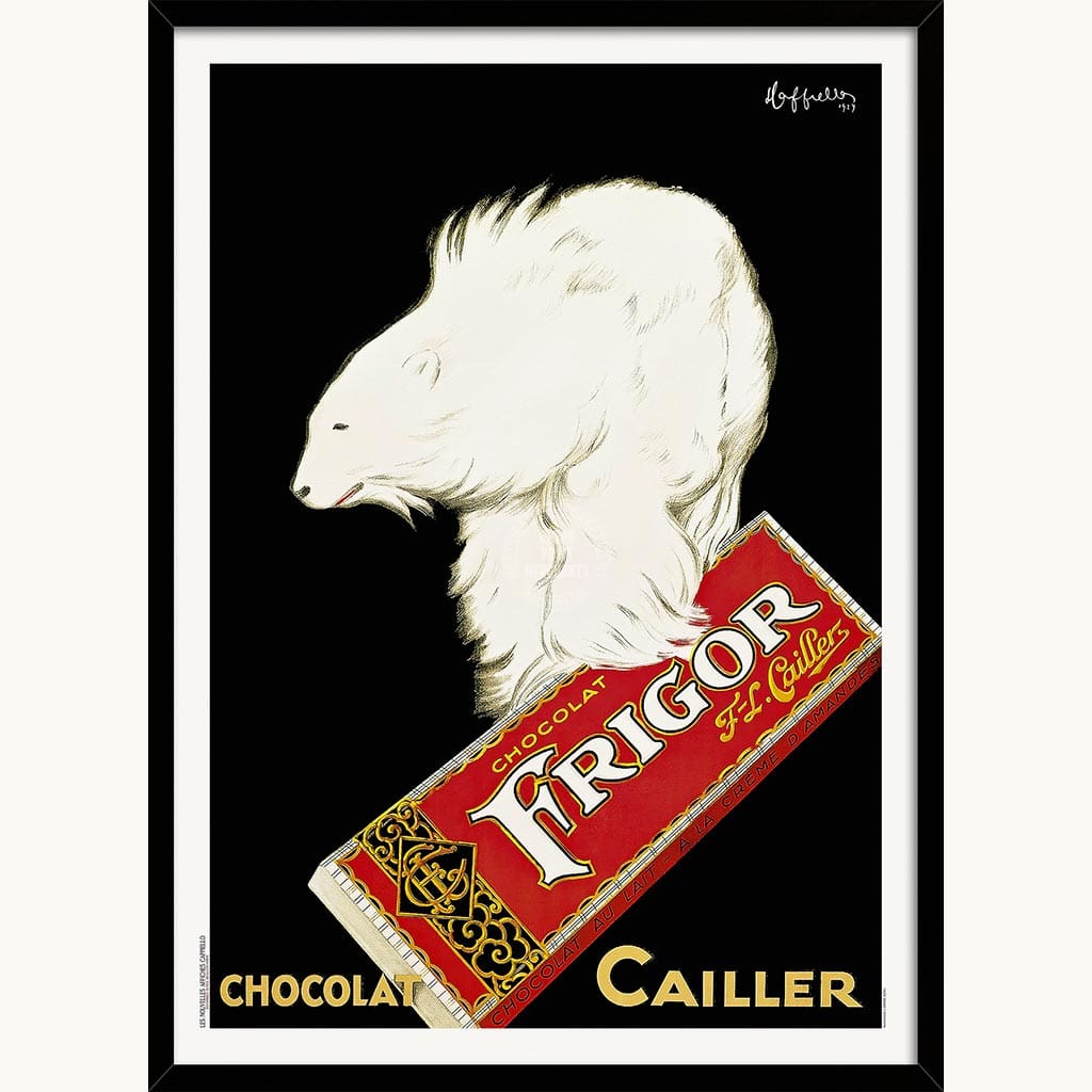 Frigor Chocolat 1929 | France A3 297 X 420Mm 11.7 16.5 Inches / Framed Print - Black Timber Art