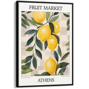 Fruit Market | Athens Or Personalise It! A4 210 X 297Mm 8.3 11.7 Inches / Canvas Floating Frame:
