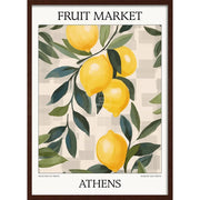 Fruit Market | Athens Or Personalise It! A4 210 X 297Mm 8.3 11.7 Inches / Framed Print: Chocolate
