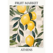 Fruit Market | Athens Or Personalise It! A4 210 X 297Mm 8.3 11.7 Inches / Unframed Print Art