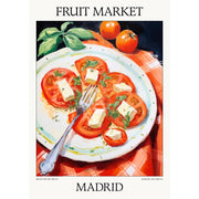 Fruit Market | Madrid Or Personalise It! A4 210 X 297Mm 8.3 11.7 Inches / Unframed Print Art