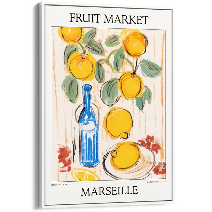 Fruit Market | Marseille Or Personalise It! A4 210 X 297Mm 8.3 11.7 Inches / Canvas Floating Frame: