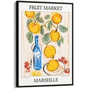 Fruit Market | Marseille Or Personalise It! A4 210 X 297Mm 8.3 11.7 Inches / Canvas Floating Frame: