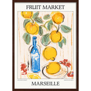 Fruit Market | Marseille Or Personalise It! A4 210 X 297Mm 8.3 11.7 Inches / Framed Print: Chocolate