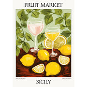 Fruit Market | Sicily Or Personalise It! A4 210 X 297Mm 8.3 11.7 Inches / Unframed Print Art