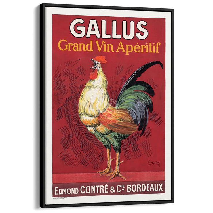 Gallus Aperitif 1919 | France A3 297 X 420Mm 11.7 16.5 Inches / Canvas Floating Frame - Black Timber
