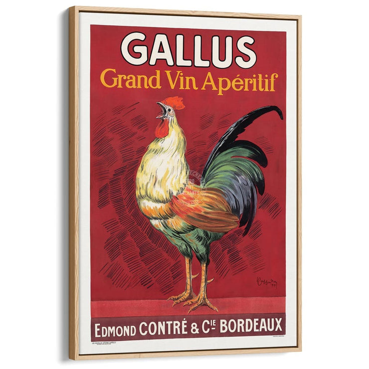 Gallus Aperitif 1919 | France A3 297 X 420Mm 11.7 16.5 Inches / Canvas Floating Frame - Natural Oak