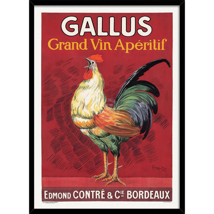 Gallus Aperitif 1919 | France A3 297 X 420Mm 11.7 16.5 Inches / Framed Print - Black Timber Art