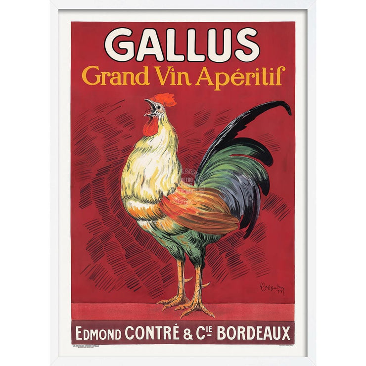 Gallus Aperitif 1919 | France A3 297 X 420Mm 11.7 16.5 Inches / Framed Print - White Timber Art