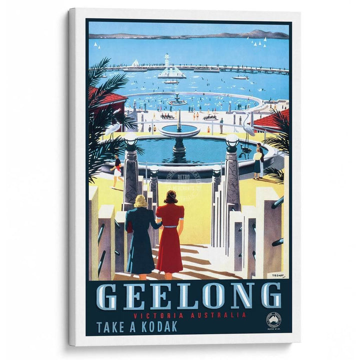 Geelong | Australia A3 297 X 420Mm 11.7 16.5 Inches / Stretched Canvas Print Art