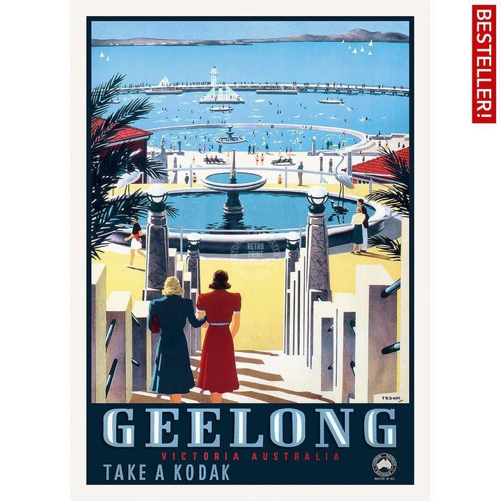 Geelong | Australia A3 297 X 420Mm 11.7 16.5 Inches / Unframed Print Art