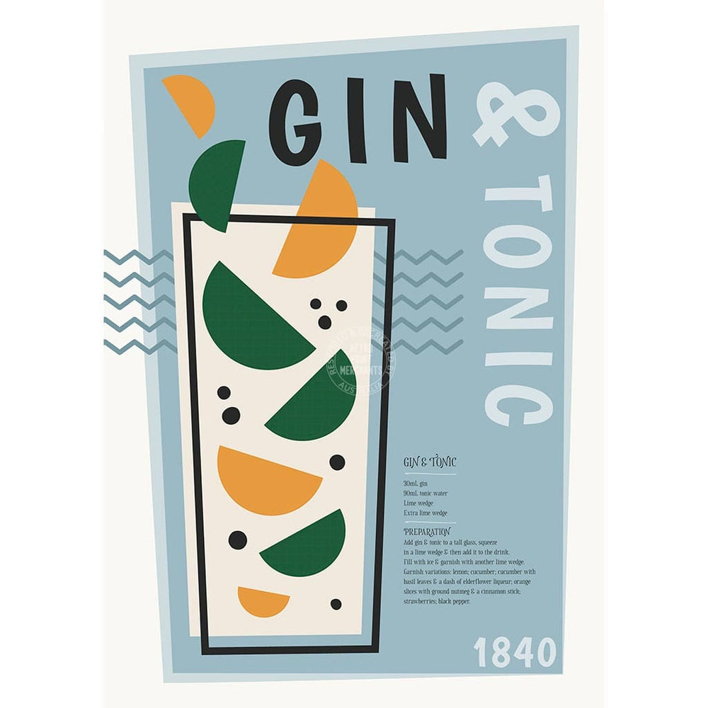 Gin & Tonic Cocktail | Worldwide Print Art