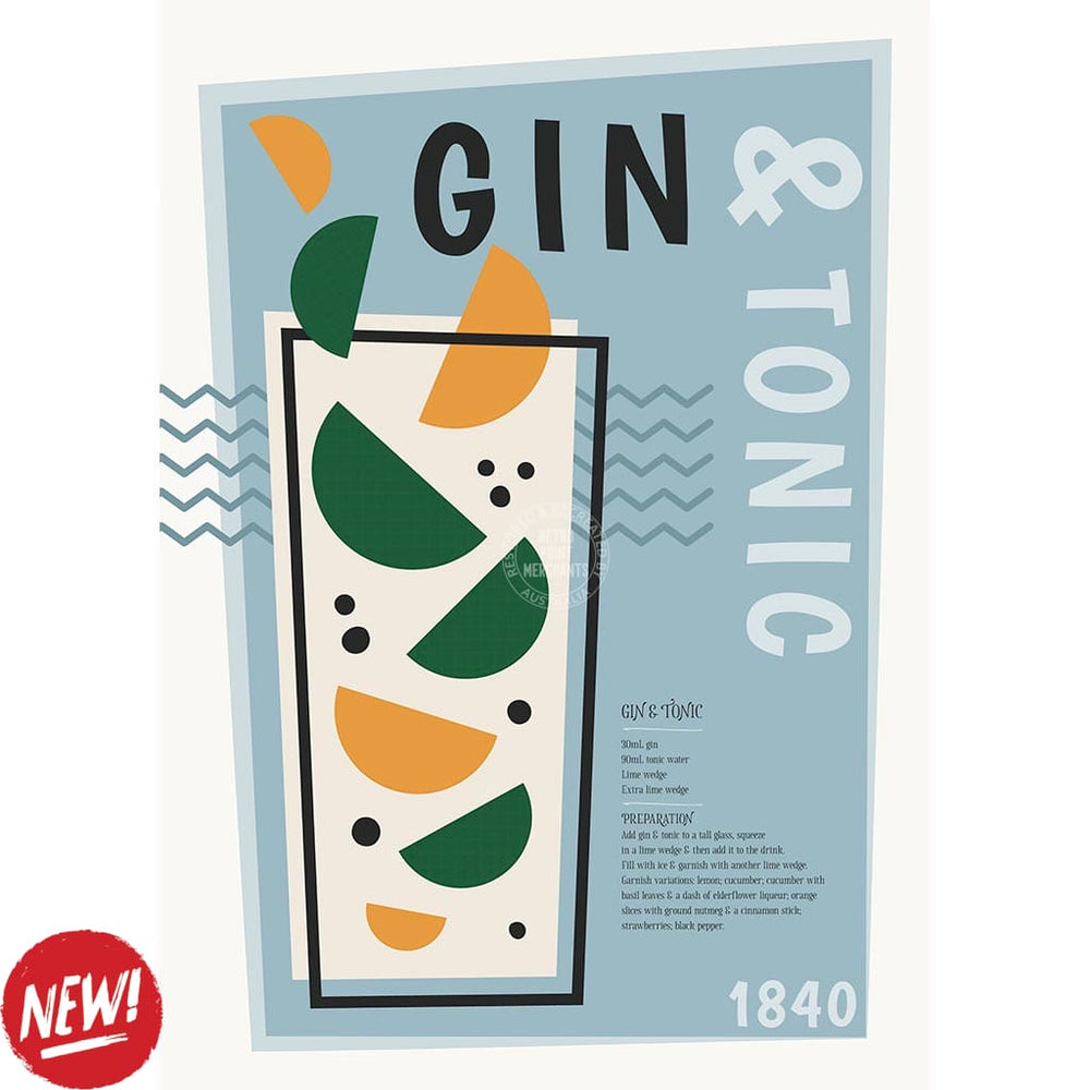 Gin & Tonic Cocktail | Worldwide Print Art