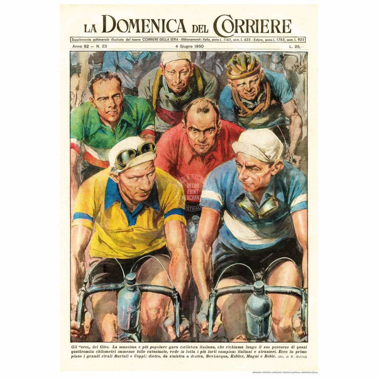 Giro Cycling Group | Italy 422Mm X 295Mm 16.6 11.6 A3 / Unframed Print Art