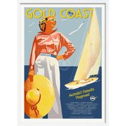 Gold Coast | Australia A3 297 X 420Mm 11.7 16.5 Inches / Framed Print - White Timber Art