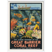 Great Barrier Coral Reef | Australia 422Mm X 295Mm 16.6 11.6 A3 / White Print Art