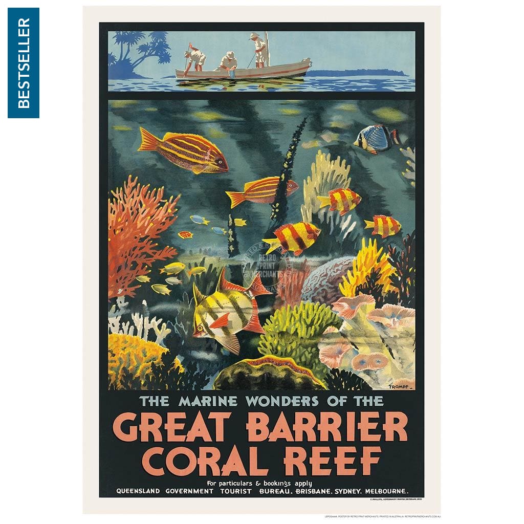 Great Barrier Coral Reef | Australia 422Mm X 295Mm 16.6 11.6 A3 / Unframed Print Art