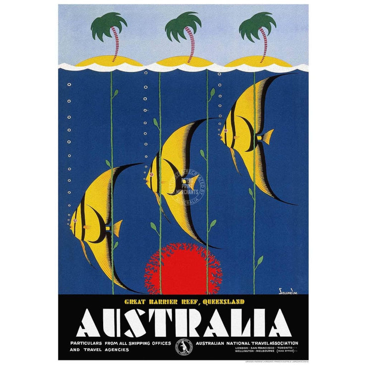 Great Barrier Reef | Australia 422Mm X 295Mm 16.6 11.6 A3 / Unframed Print Art