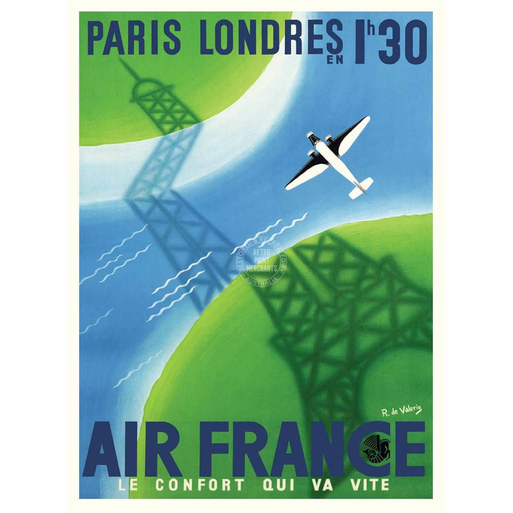 Greeting Card | Air France Paris To London Greeting Cards
