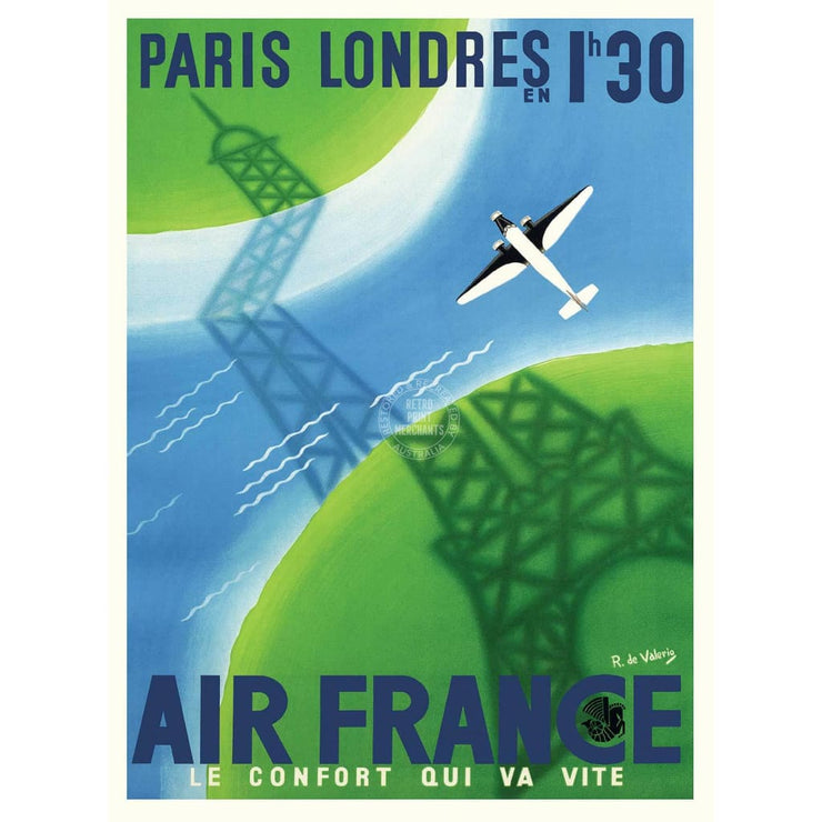 Greeting Card | Air France Paris To London Greeting Cards