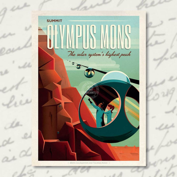 Greeting Card | Mars Olympus Mons Greeting Cards