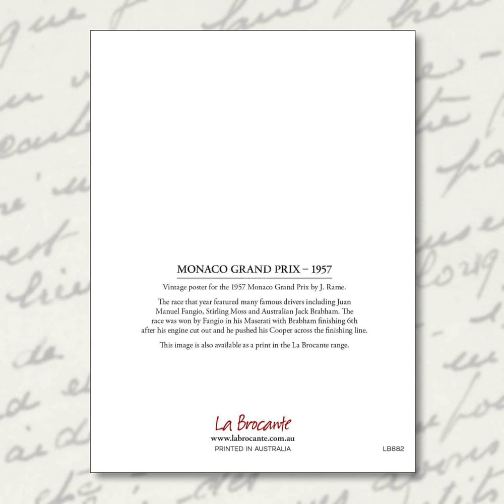 Greeting Card | Monaco 1957 Greeting Cards