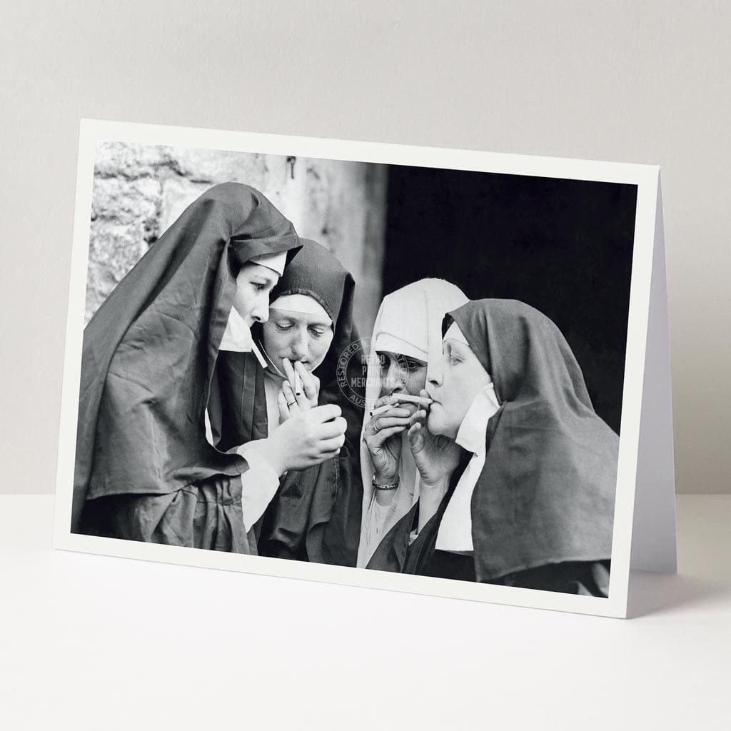 Greeting Card | Smoking Nuns Greeting Cards