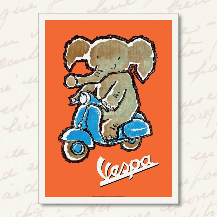 Greeting Card | Vespa Elephant Greeting Cards