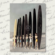 Greeting Card | Women With Longboards Greeting Cards