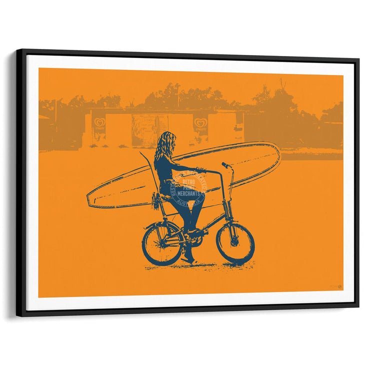 Grom Dragster | Australia A3 297 X 420Mm 11.7 16.5 Inches / Canvas Floating Frame - Black Timber