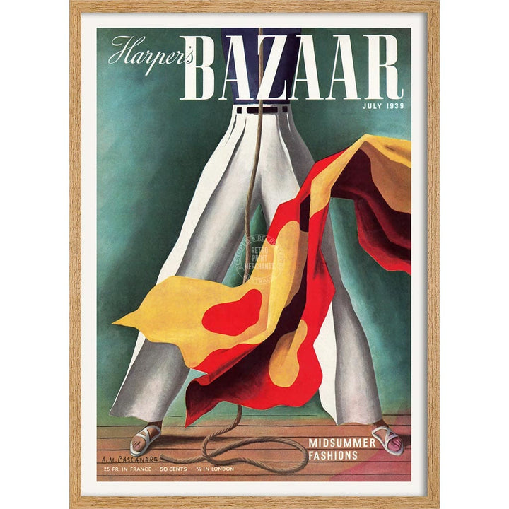 Harpers Bazaar 1939 | Usa 422Mm X 295Mm 16.6 11.6 A3 / Natural Oak Print Art