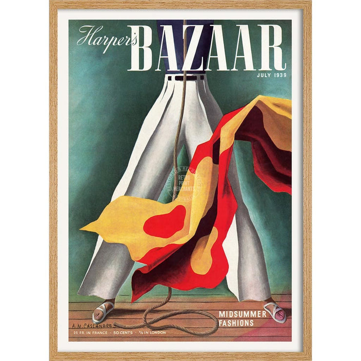 Harpers Bazaar 1939 | Usa 422Mm X 295Mm 16.6 11.6 A3 / Natural Oak Print Art