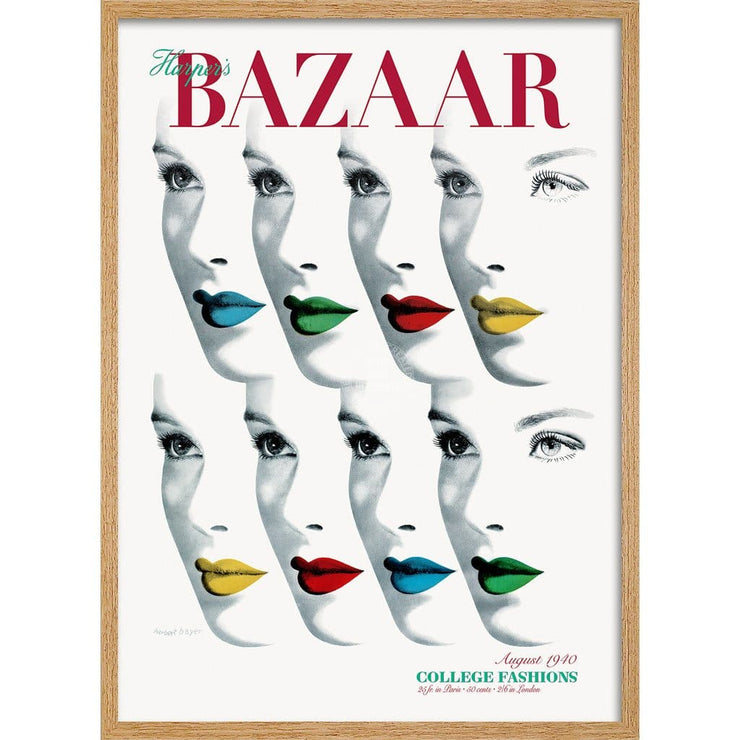 Harpers Bazaar Pop Art Cover | Usa 422Mm X 295Mm 16.6 11.6 A3 / Natural Oak Print Art