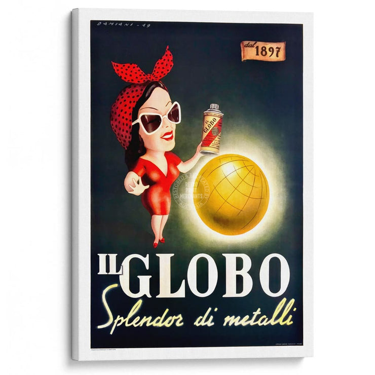 Il Globo | Italy A4 210 X 297Mm 8.3 11.7 Inches / Stretched Canvas Print Art